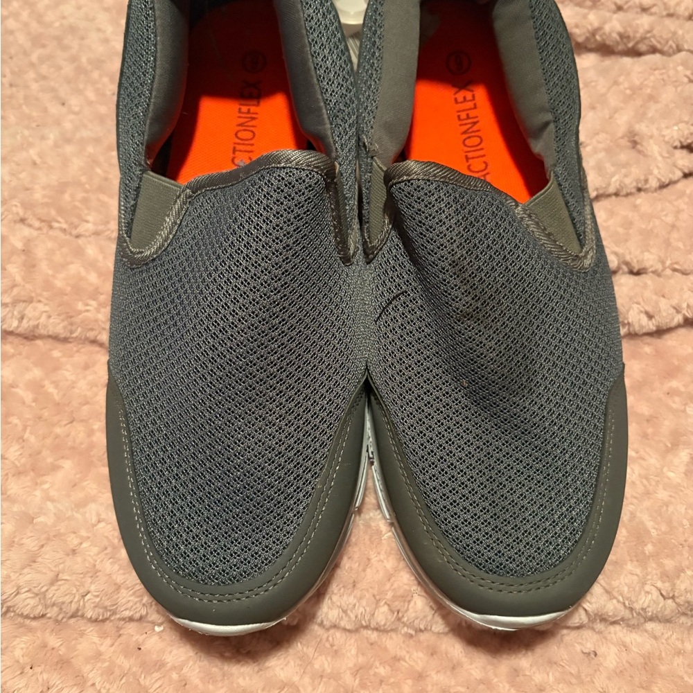 Revolution Men's Gray Mesh Slip-On Loafers